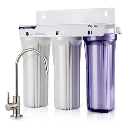 iSpring 3-Stage Under Sink High Capacity Tankless Drinking Water Filtration System