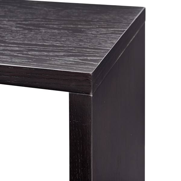 Shop Porch Den Homedale Black Wood Shadowbox End Table