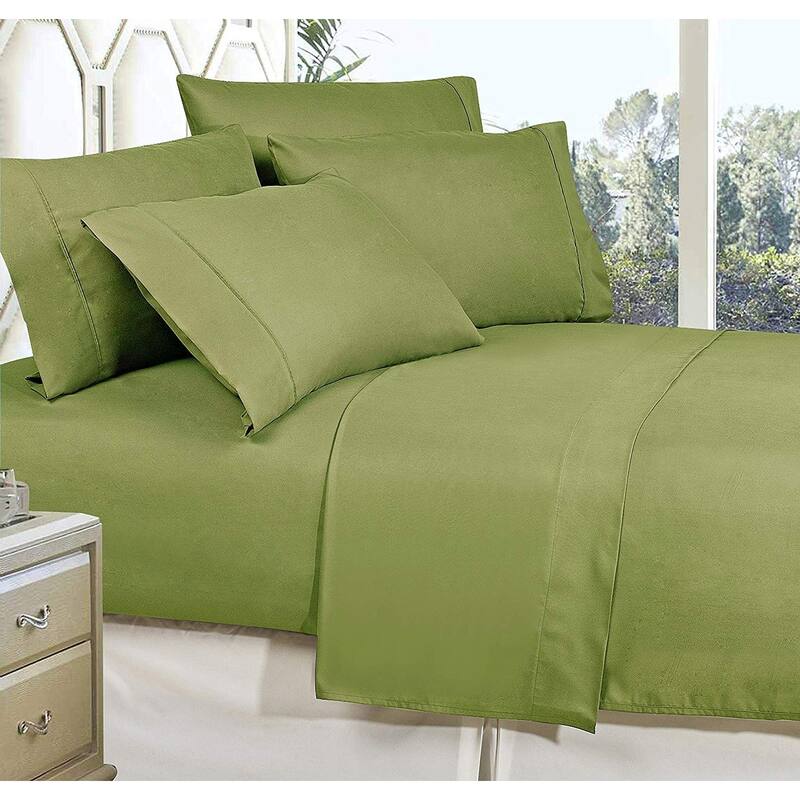 Elegant Comfort Solid 6-PIECE Sheet Set with Deep Pockets & Hypoallergenic