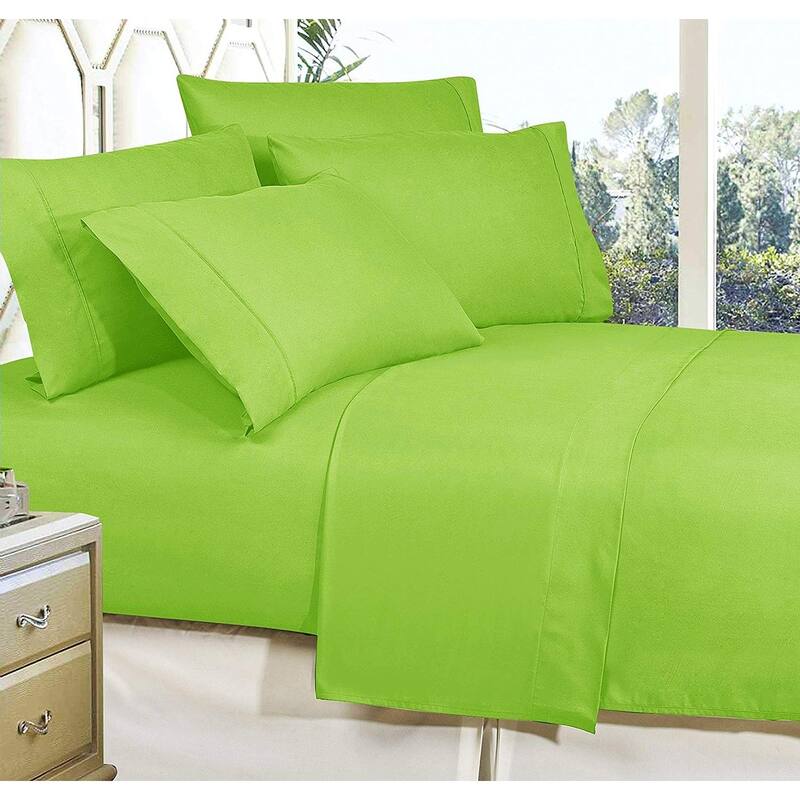 Elegant Comfort Solid 6-PIECE Sheet Set with Deep Pockets & Hypoallergenic