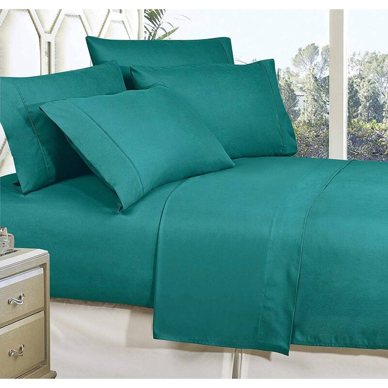 Elegant Comfort Solid 6-PIECE Sheet Set with Deep Pockets & Hypoallergenic