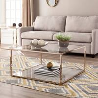 Silver Orchid Hinding Grey Faux Marble Cocktail Table