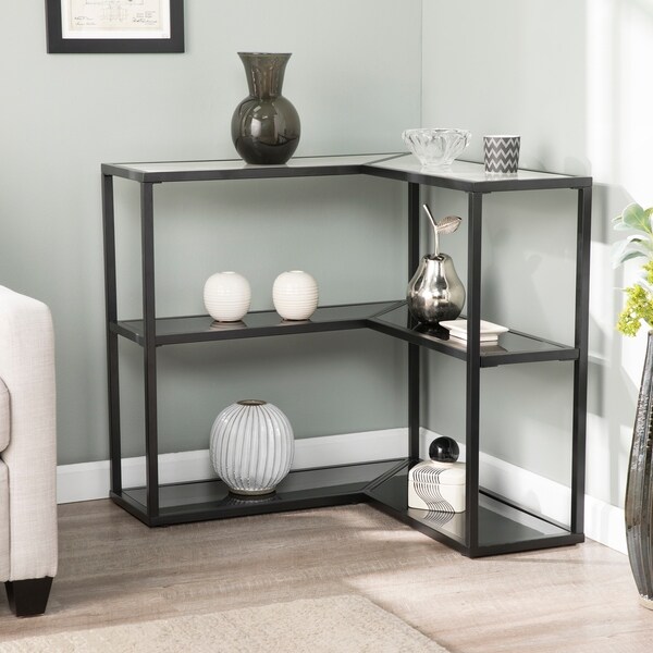 Strick & Bolton Tabor Faux-marble Corner Console Table