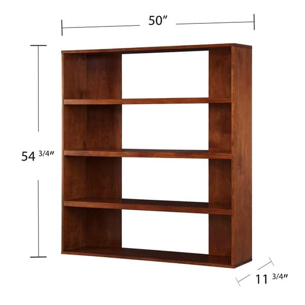 Carson Rustic Bookcase Carson Carrington Aghalee Dark Wood Display Bookcase - Dark Tobacco ...