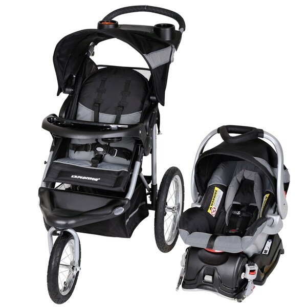 Baby Trend Expedition Jogger Travel System, Millennium White - Bed