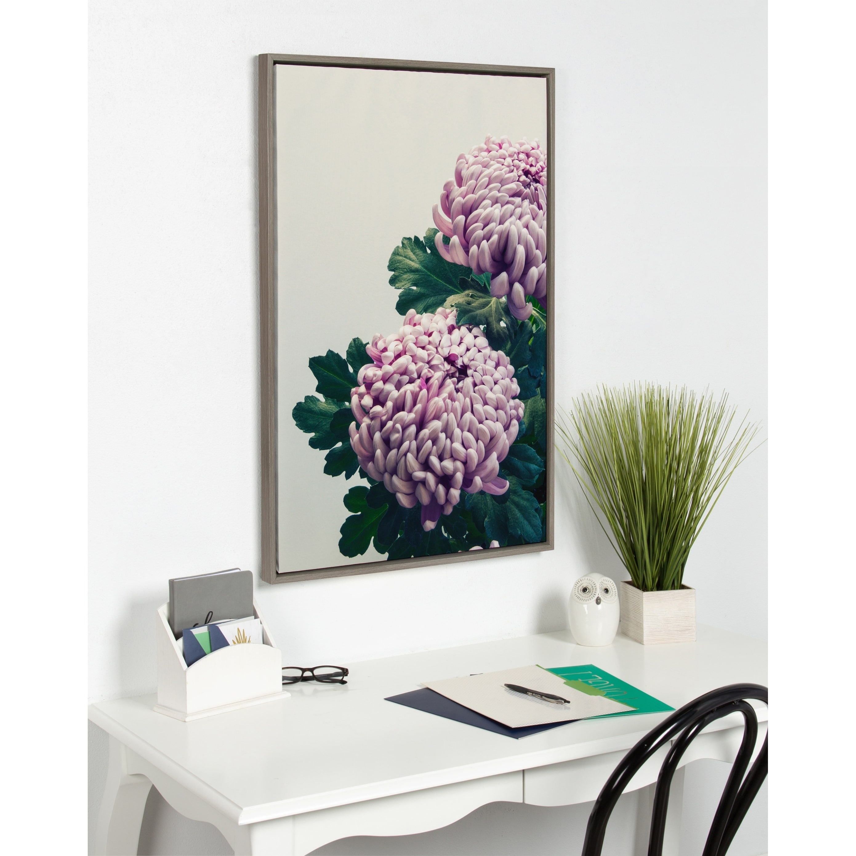 Kate and Laurel Sylvie Chrysanthemum Framed Canvas by F2 Images Bed Bath   Beyond 27340998