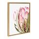Kate and Laurel Sylvie Pink Protea Flower Framed Canvas Wall Art
