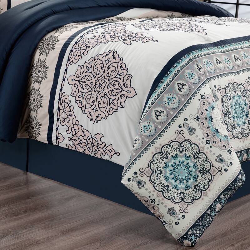 Gracewood Hollow Heco 7-piece Embroidered Comforter Set