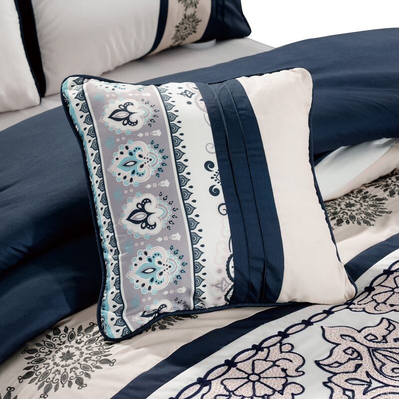 Gracewood Hollow Heco 7-piece Embroidered Comforter Set