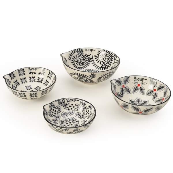 Signature Housewares Set of Four Measuring Cup Set, Print 1