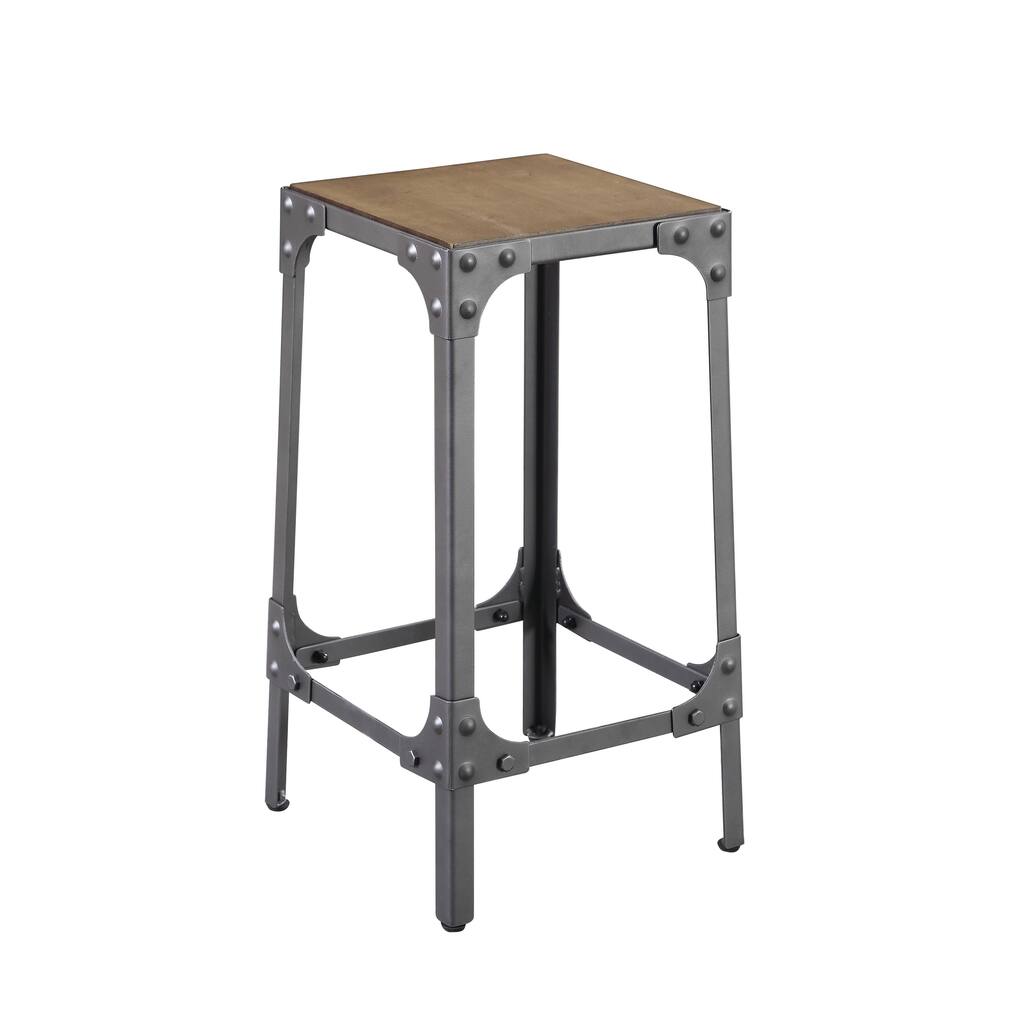 Ames Industrial Metal Counter Height Stools (Set of 2)