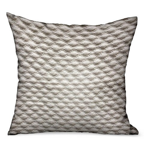 Plutus Monroe Bisque Brown Dobby Luxury Outdoor/Indoor Decorative Throw Pillow