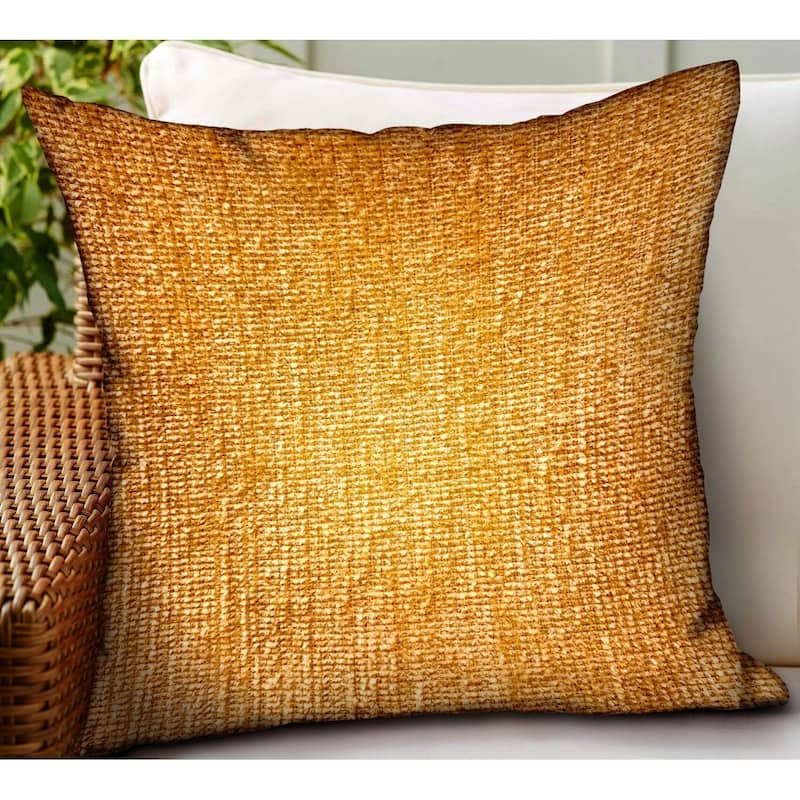 Plutus Honey Lust Brown Solid Luxury Outdoor/Indoor Decorative Throw Pillow