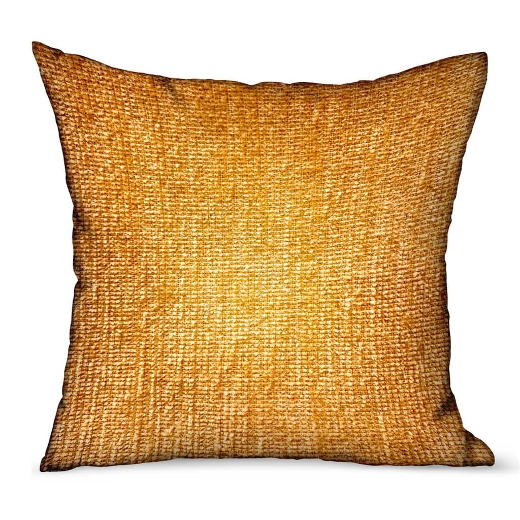 Plutus Honey Lust Brown Solid Luxury Outdoor/Indoor Decorative Throw Pillow