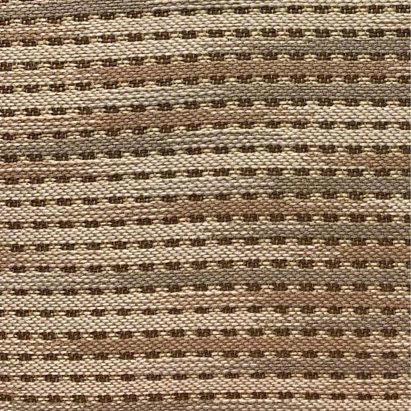 Plutus Tawny Edge Brown Stripes Luxury Outdoor/Indoor Decorative Throw Pillow