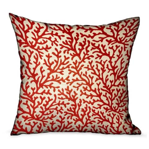 Plutus Sweet Trinidad Red Floral Luxury Decorative Throw Pillow