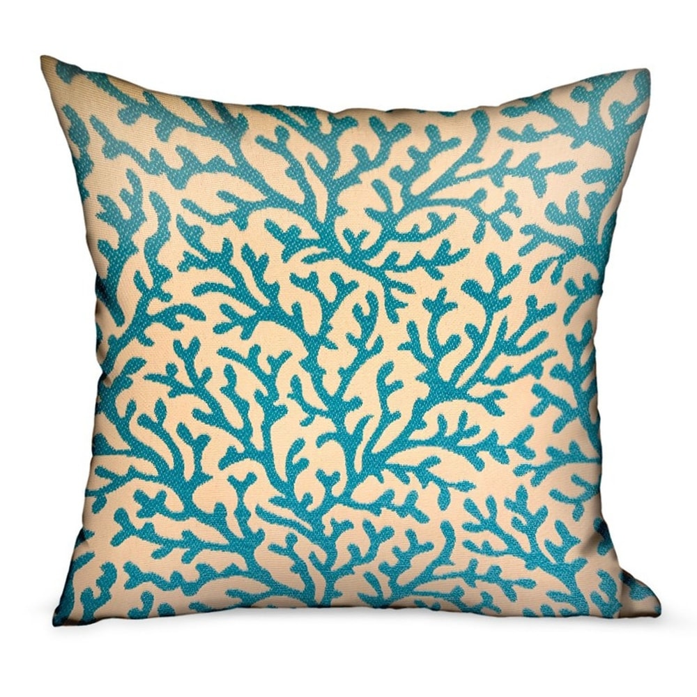 Plutus Brands Plutus Marlin Vines Blue Throw Pillow Case 20x26 inch