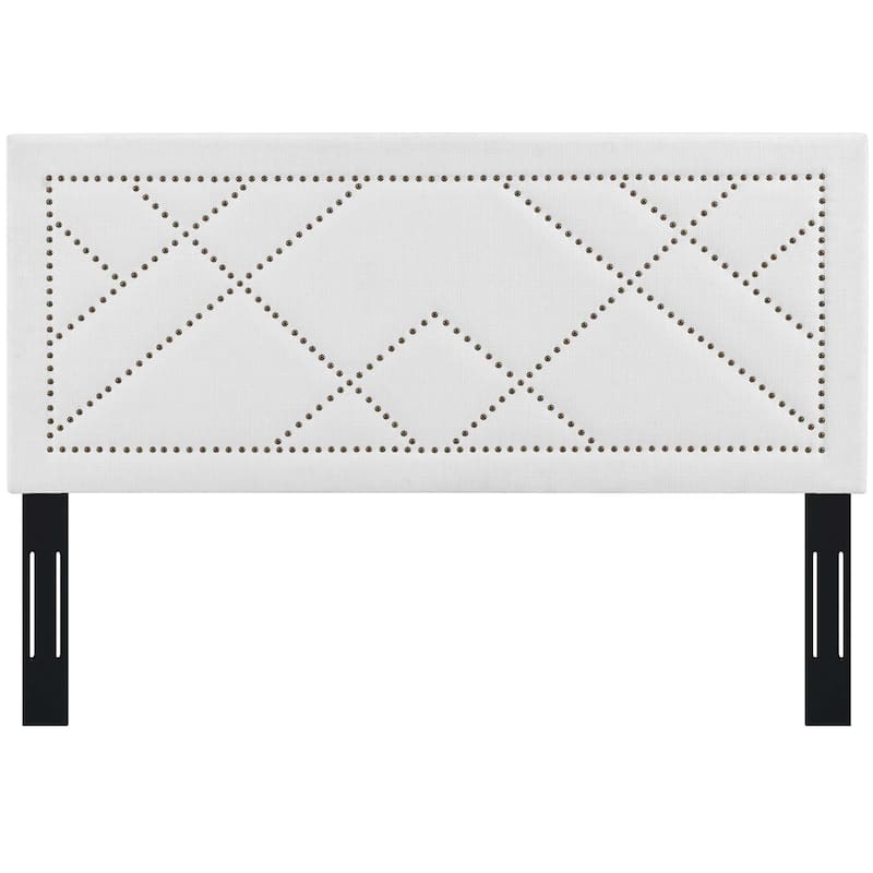 Carson Carrington Stryn Nailhead Upholstered Linen Headboard