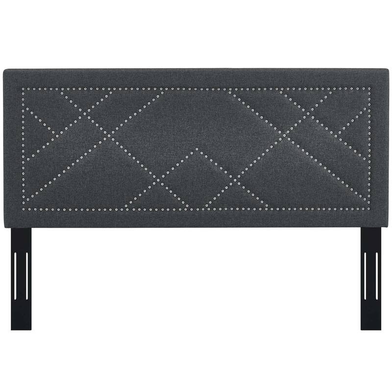 Carson Carrington Stryn Nailhead Upholstered Linen Headboard