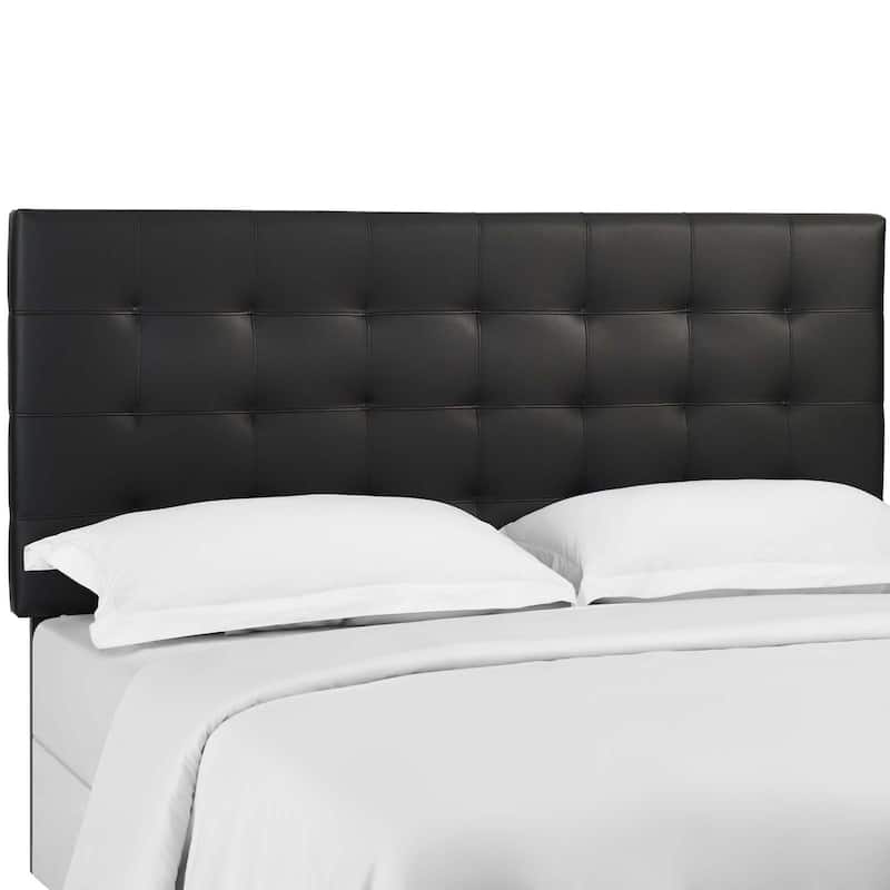 Copper Grove Vodice Faux Leather Upholstered Tufted Headboard - Black