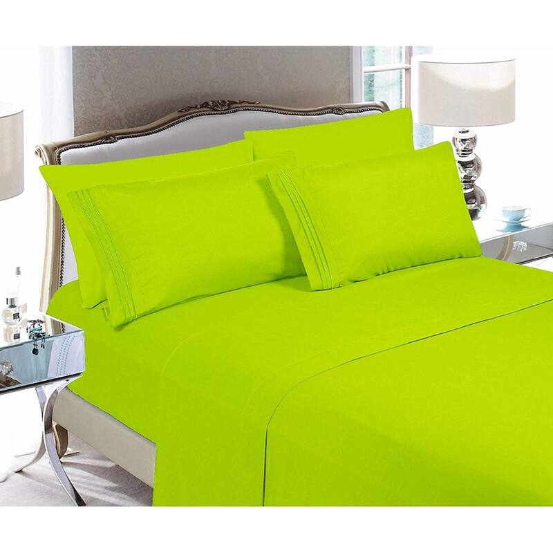 Elegant Comfort 4-Piece Cozy Soft 3-Line Bed Sheet Set with Deep Pockets