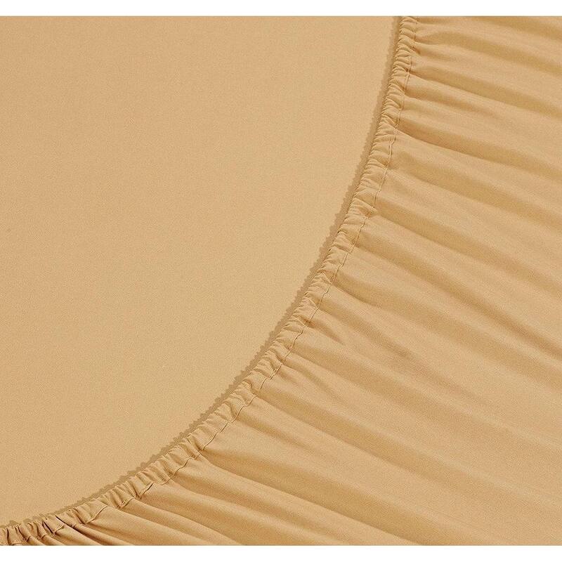 Elegant Comfort 4-Piece Cozy Soft 3-Line Bed Sheet Set with Deep Pockets