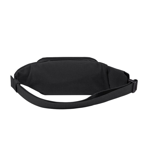 FOUR Compartments Black Leather Fanny Pack with Locking Gun Compartment Large
