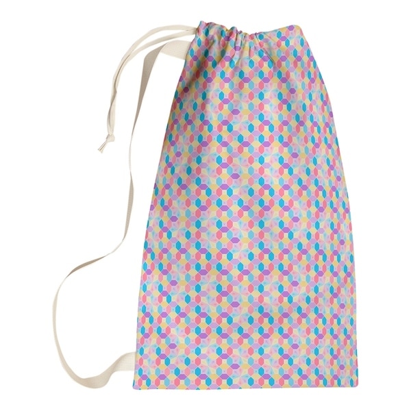 Katelyn Elizabeth Pink & Yellow Stained Glass Pattern Laundry Bag