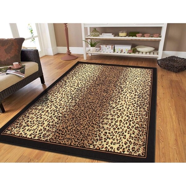 Contemporary Area Rugs Brown Cheetah Rug