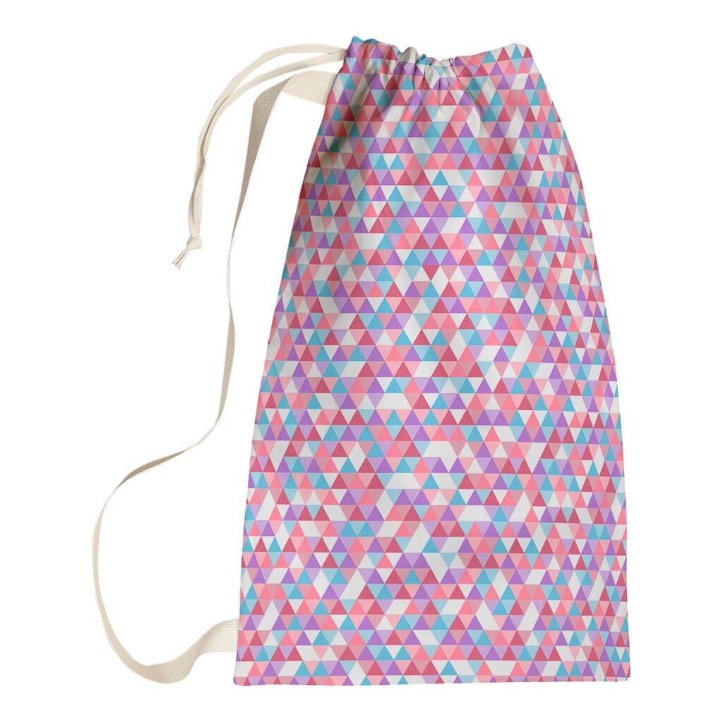 Katelyn Elizabeth Mauve Triangle Pattern Laundry Bag