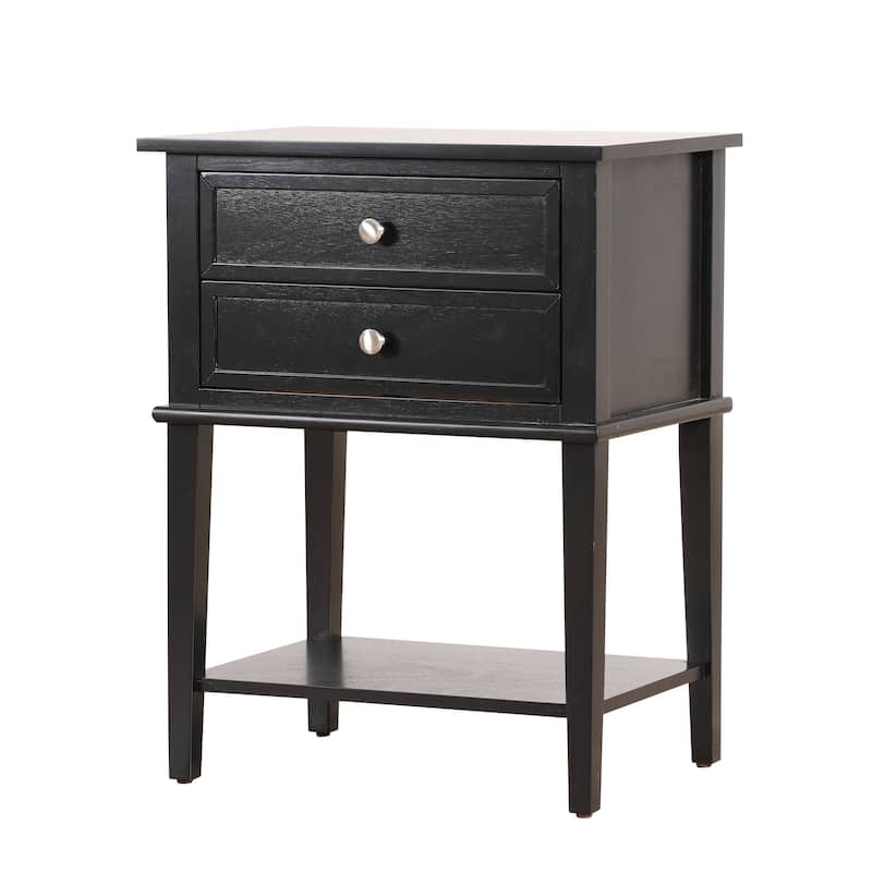 Porch & Den Merton Rectangular Nightstand - Black