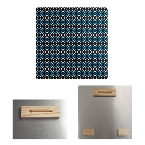 Katelyn Elizabeth Black & Blue Arrow Diamonds Metal Print