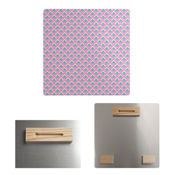 Katelyn Elizabeth Purple Pastel Ombre Geometric Pattern Metal Print