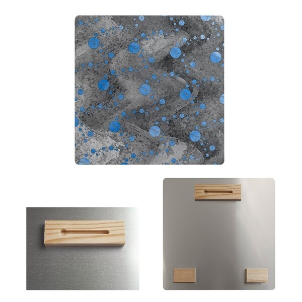 Katelyn Elizabeth Blue & Black Planets & Stars Metal Print