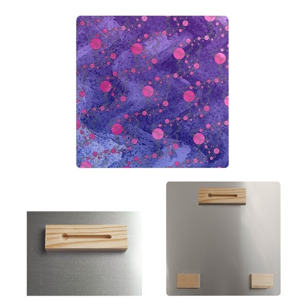 Katelyn Elizabeth Cotton Candy Ombre Planets & Stars Metal Print