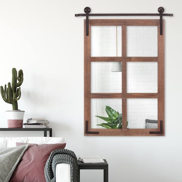 Shop Patton Wall Decor 30x36 Sliding Barn Door Wood Window Wall