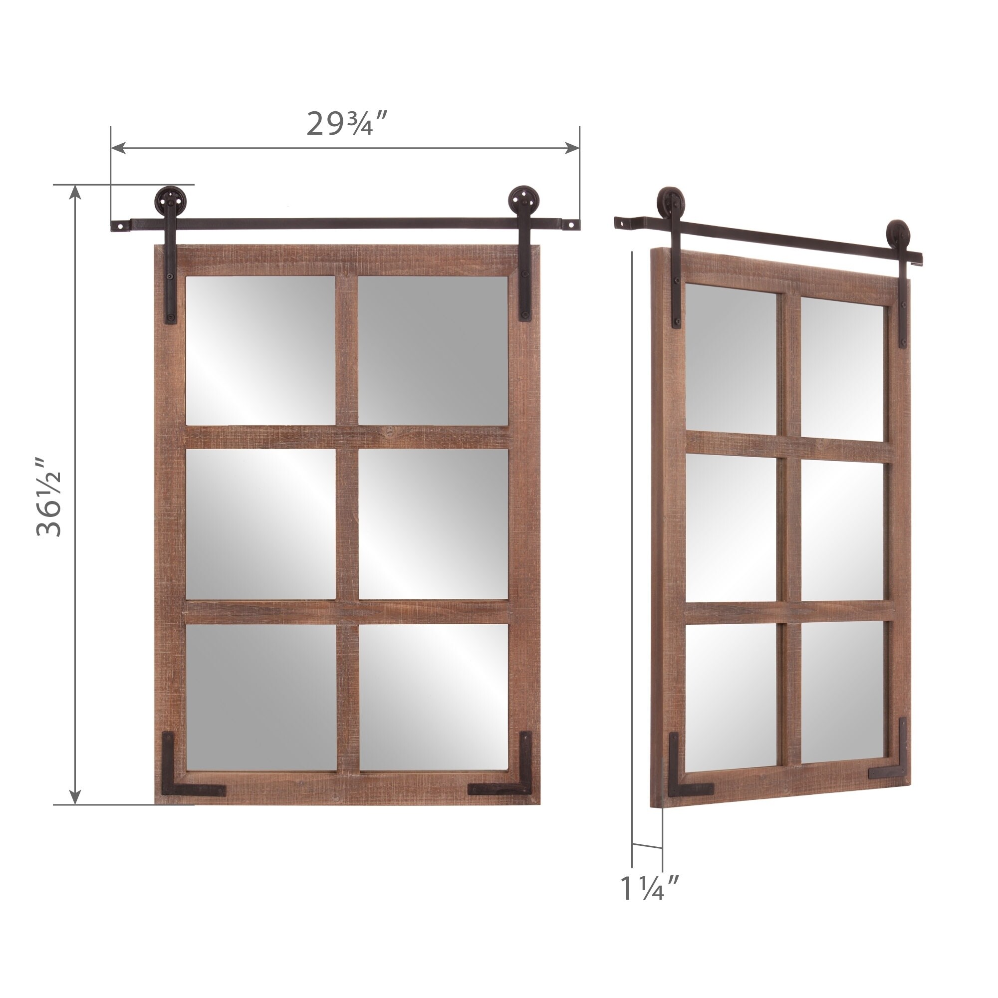 Shop Patton Wall Decor 30x36 Sliding Barn Door Wood Window Wall