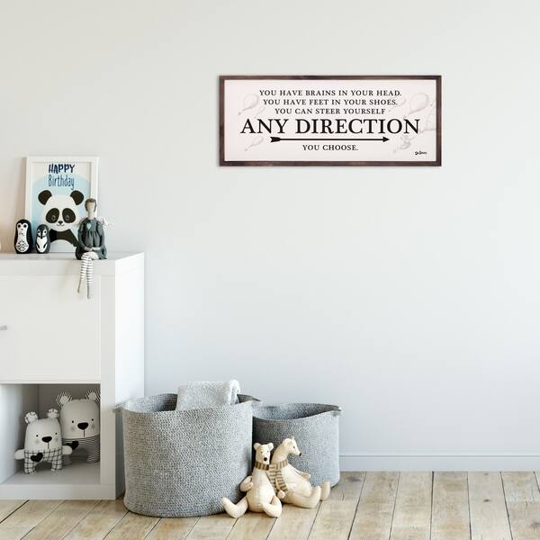 31x13 Dr Seuss Any Direction You Choose Framed Wood Wall 31x13 Dr Seuss Any Direction You