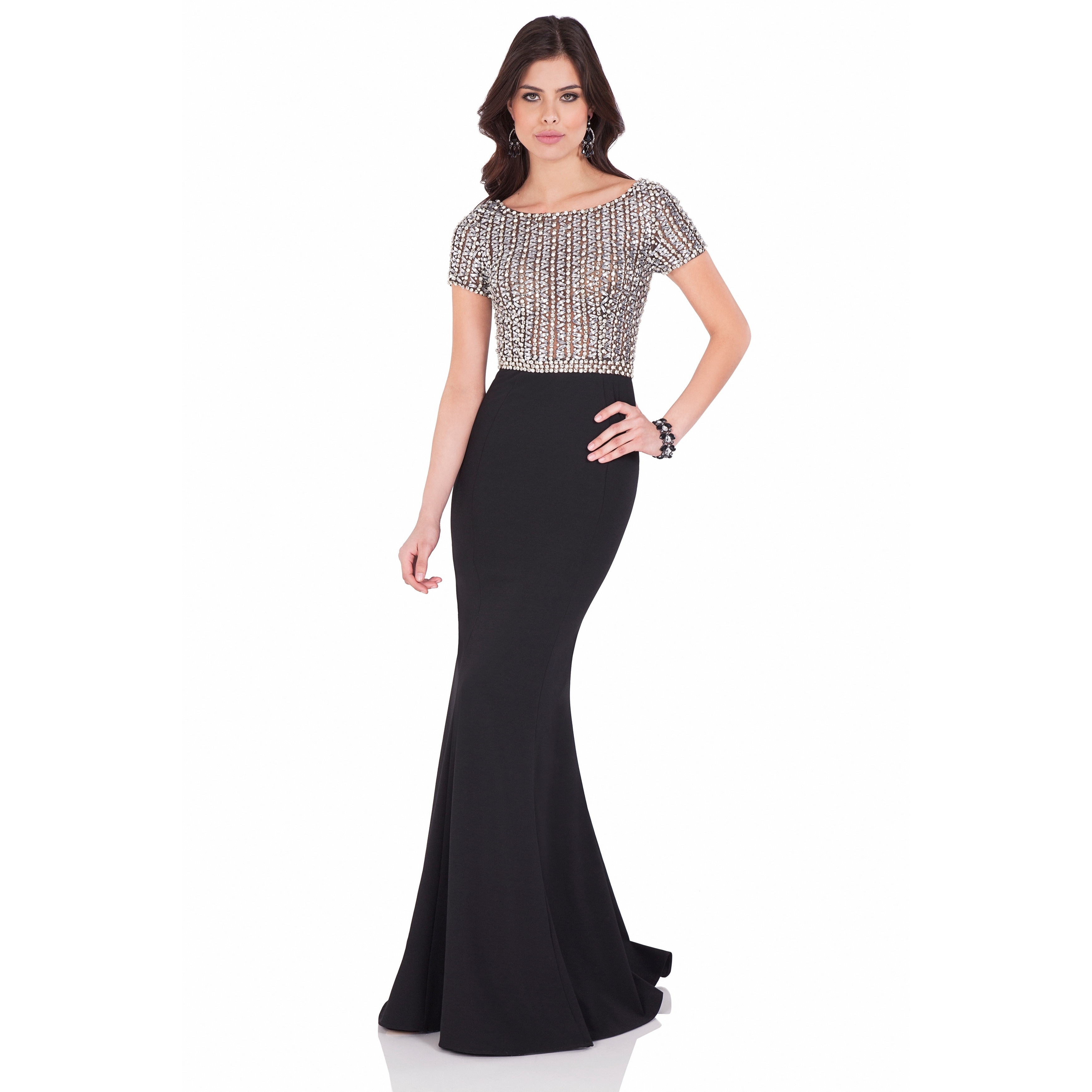 black beaded top formal