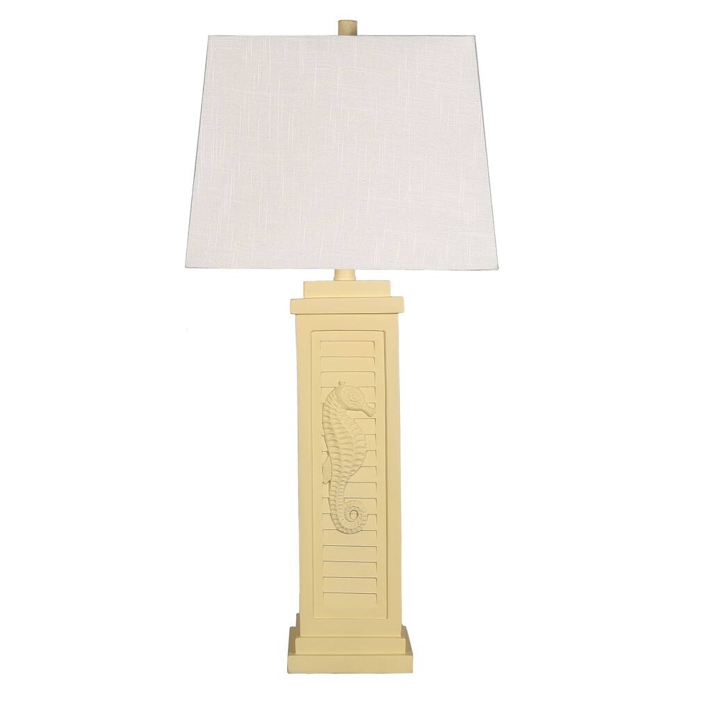 32" Coastal Polyresin Shutter Table Lamp