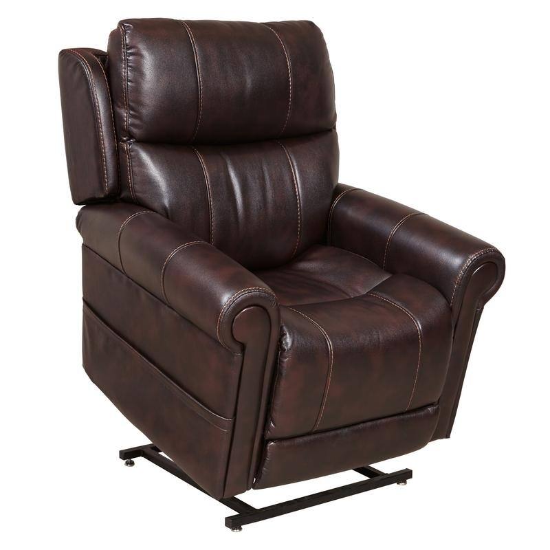 Boone Brown Power Lift Chair Recliner with Power Headrest