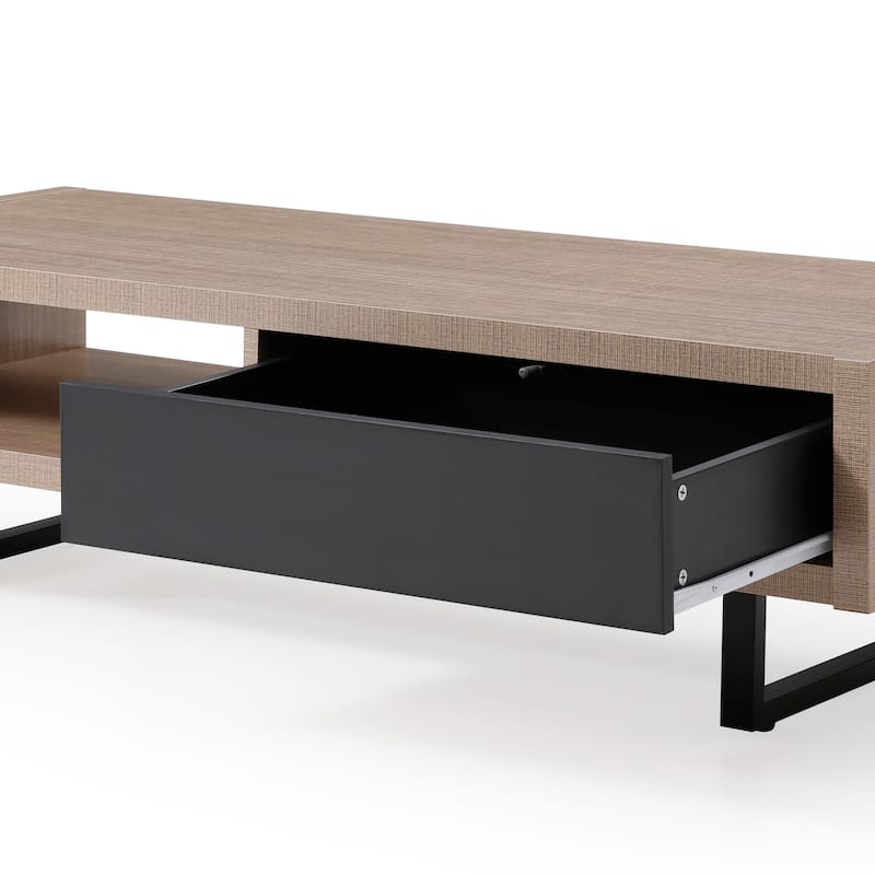 Mid-Century Modern Ash Living Room Coffee Table, Tan