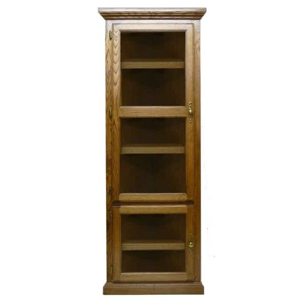 Shop Traditional Corner Bookcase With Glass Doors 72h 27 X 27 F