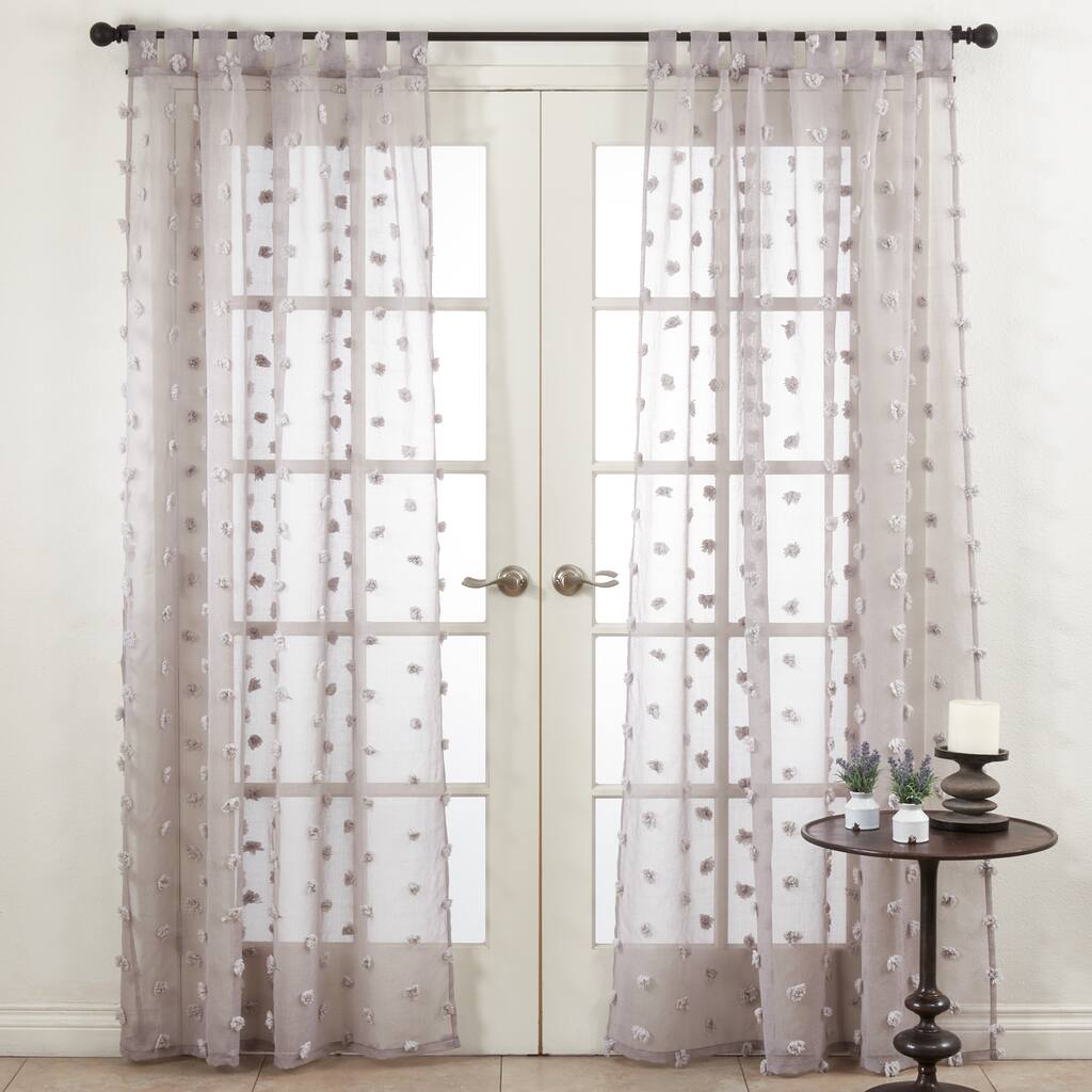 Saro Lifestyle Pom Pom Window Curtains