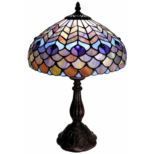 Tiffany-style Peacock Table Lamp - On Sale - Bed Bath & Beyond - 27366613