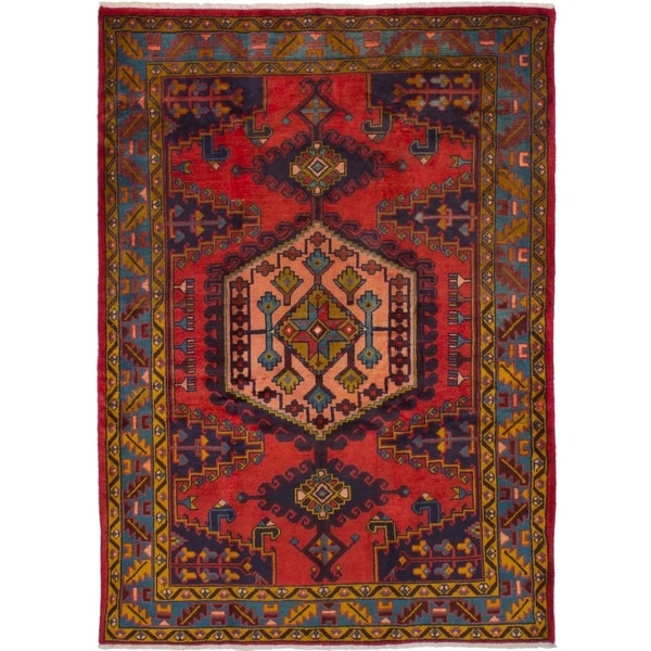 eCarpetGallery Hand-knotted Wiss Red Wool Rug - 4'11 x 7'0