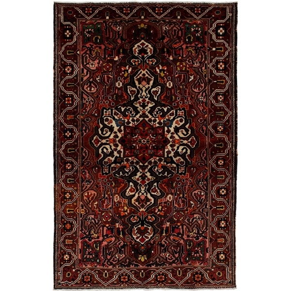eCarpetGallery Hand-knotted Bakhtiar Red Wool Rug - 5'4 x 8'4