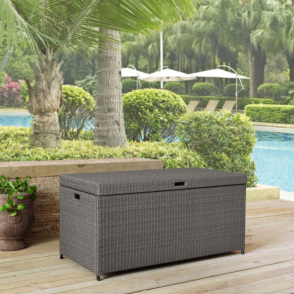 Crosley Palm Harbor Outdoor Wicker Storage Bin
