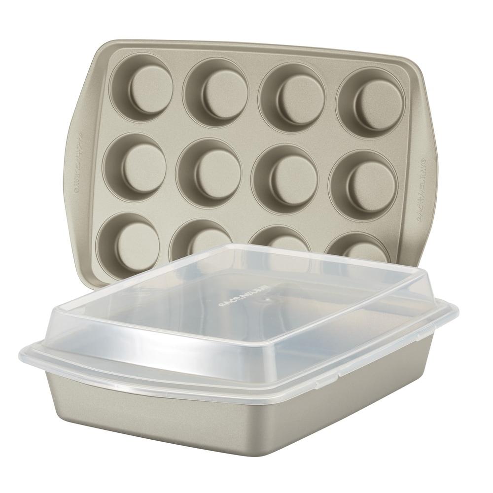 Rachael Ray Bakeware Cookie Sheet Loaf Pan & Utensil 4PC Set - Bed Bath &  Beyond - 32299207