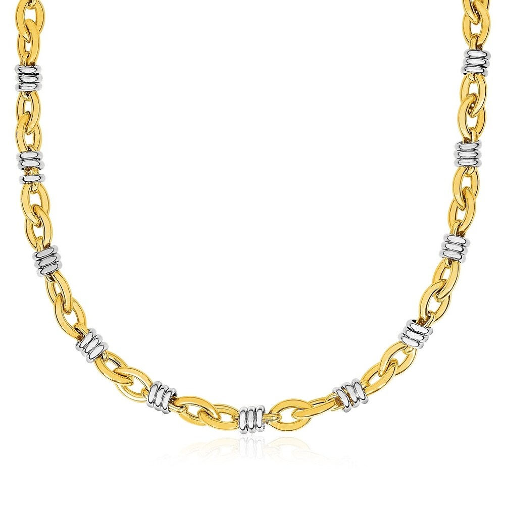 Jewelry 14k Two-Tone Yellow And White 